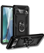 Hoesje voor Google Pixel 8 Zwart Rugged Armor met Ring Kickstand Extra Sterke Bescherming