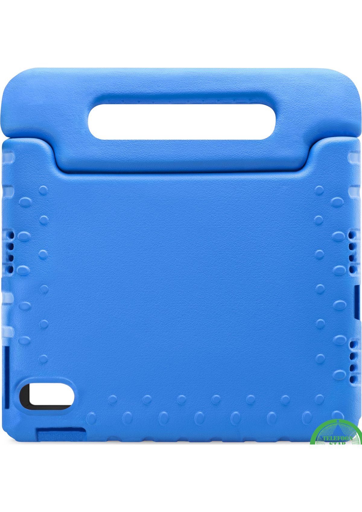 Stevige iPad Kids Hoes Blauw &ndash; met handvat en kickstand