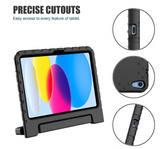 Stevige iPad Kids Hoes Zwart &ndash; met handvat en kickstand