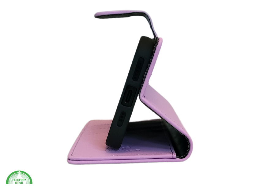 Boek case Roos Licht cover iPhone 16 Plus
