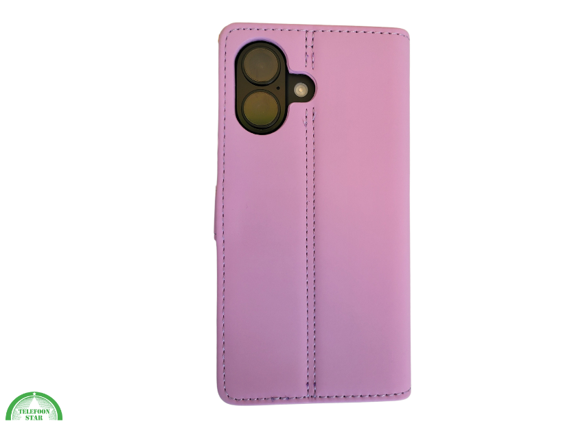 Boek case Roos Licht cover iPhone 16 Plus