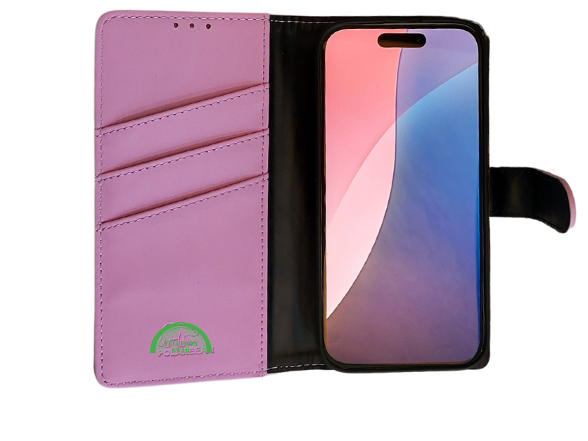 Boek case Roos Licht cover iPhone 16 Plus
