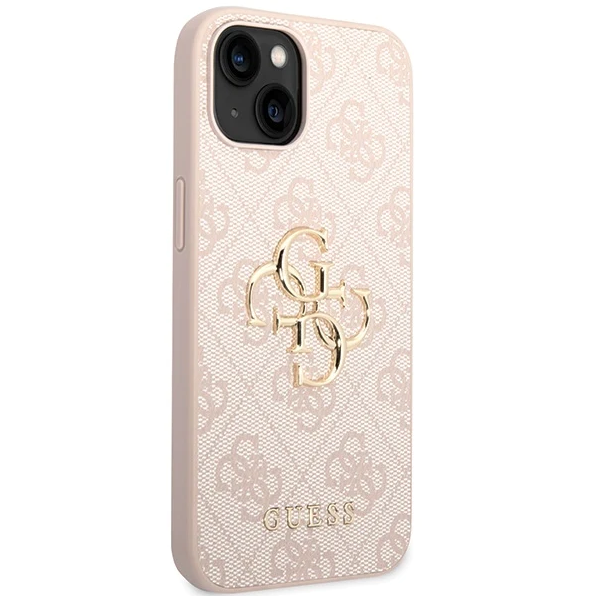 iPhone 15 Hardcase | Guess Gouden Logo | Backcover Roze