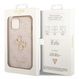 iPhone 15 Hardcase | Guess Gouden Logo | Backcover Roze