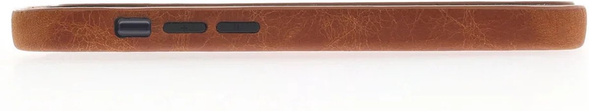 iPhone 15 100% Leer hoesje | Lederen Backcover | Minimalistisch | Cognac