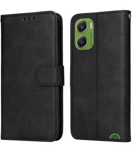 Bookcase Hoesje voor Motorola G06 Zwart met Magnetische Sluiting