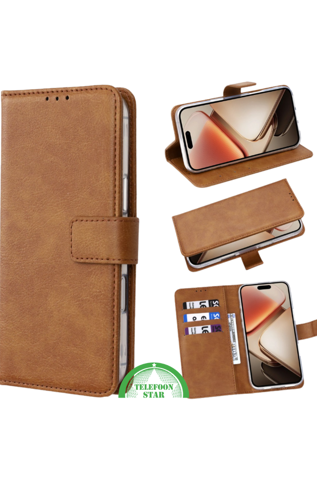 Hoesje voor Motorola G56 Wallet Bookcase Bruin