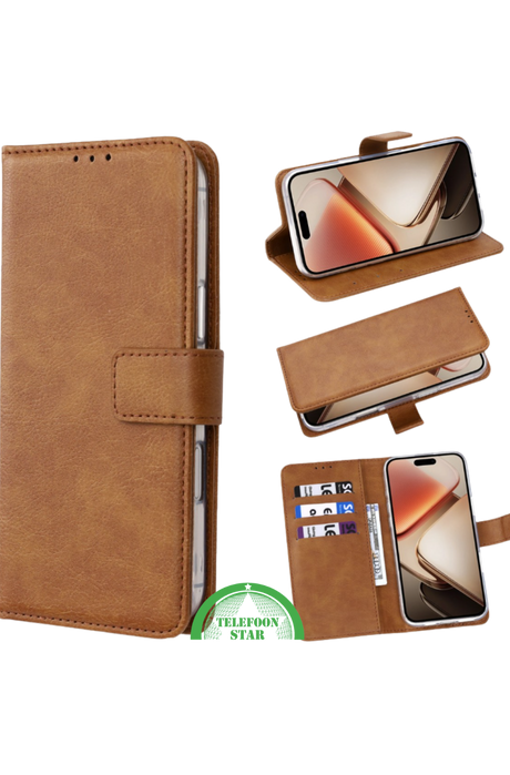 Bookcase hoesje voor Oppo A79 Bruin volledig