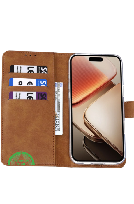 Hoesje voor Motorola G56 Wallet Bookcase Bruin