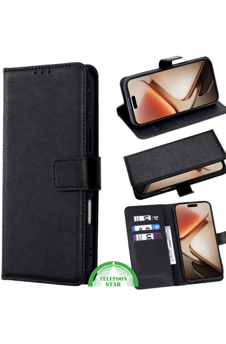 Bookcase Hoesje voor Motorola G56 Zwart