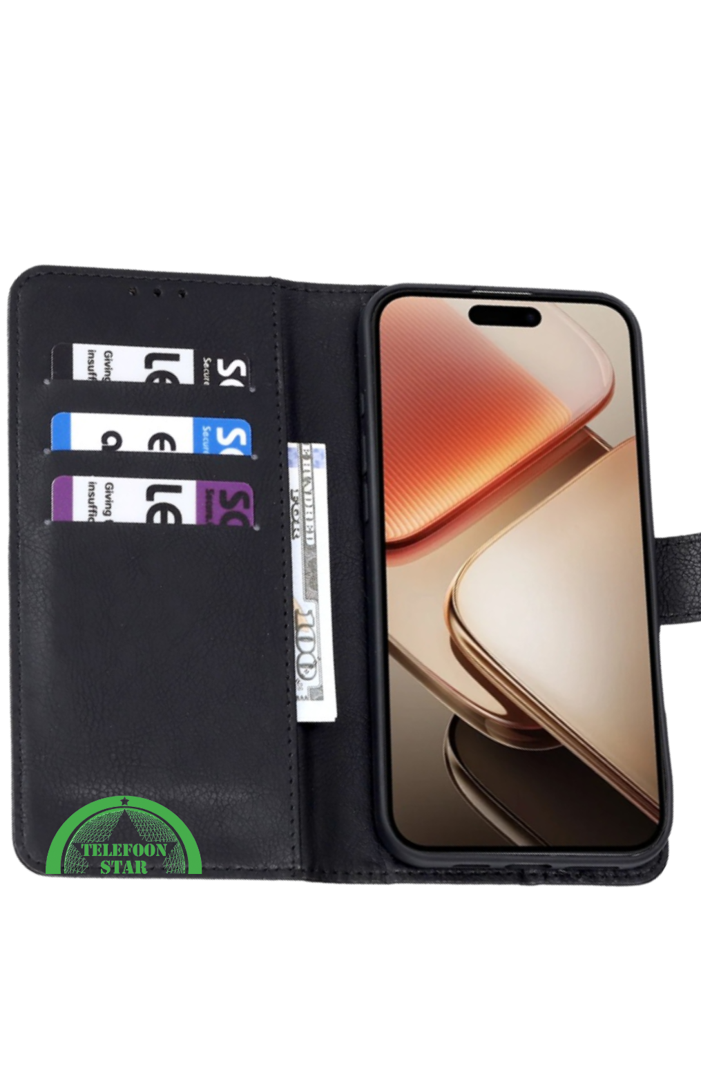Bookcase Hoesje voor Motorola G56 Zwart