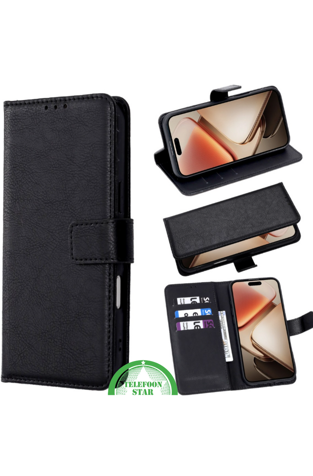 Bookcase Hoesje voor Motorola G86 Zwart
