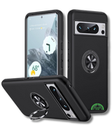 Hoesje voor Google Pixel 8 Zwart Anti-Drop Ring Armor