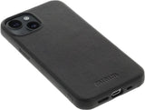 iPhone 15 Plus 100% Leer hoesje | Lederen Backcover | Minimalistisch | Zwart
