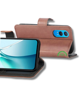 Bookcase Hoesje Bruin OnePlus Nord CE 4 Lite Stevig en comfortabel in de hand