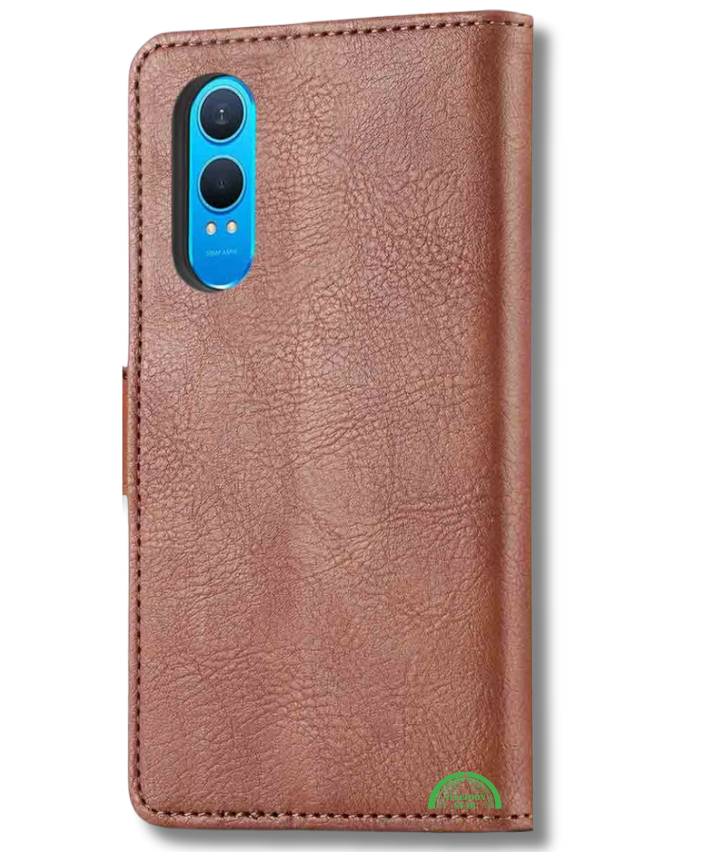 Bookcase Hoesje Bruin OnePlus Nord CE 4 Lite Stevig en comfortabel in de hand