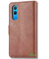 Bookcase Hoesje Bruin OnePlus Nord CE 4 Lite Stevig en comfortabel in de hand