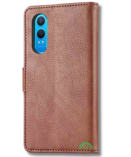Bookcase Hoesje Bruin OnePlus Nord CE 4 Lite Stevig en comfortabel in de hand