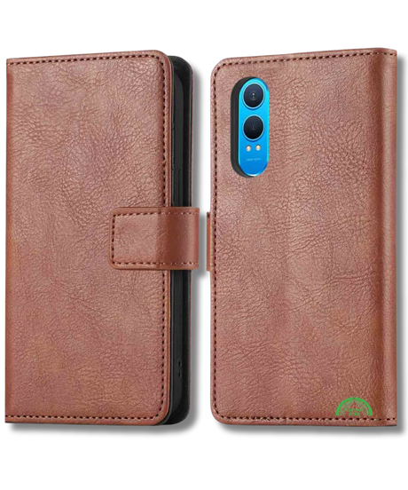 Bookcase Hoesje Bruin OnePlus Nord CE 4 Lite Stevig en comfortabel in de hand