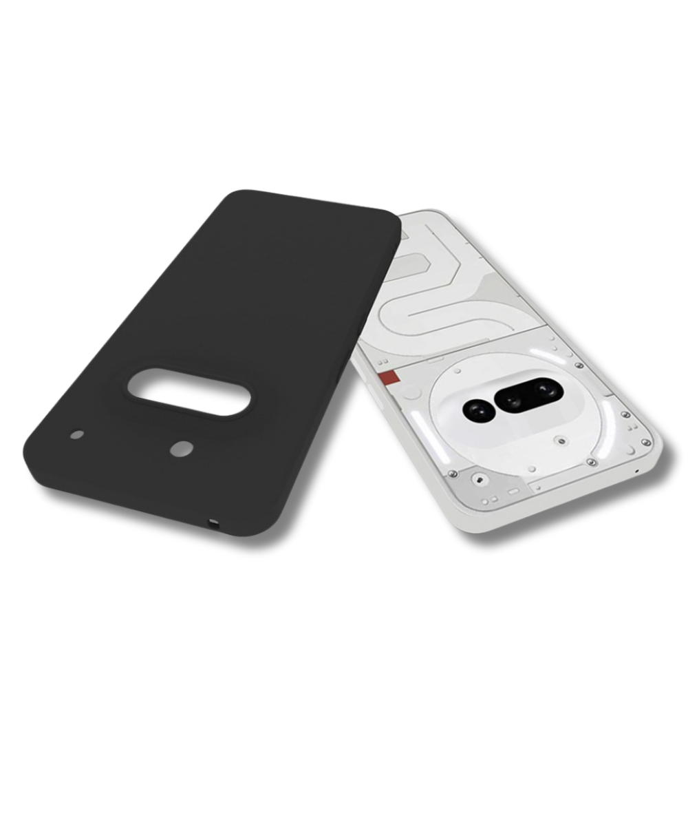 Nothing Phone 3a 5G Hoesje Matte Soft TPU Beschermhoes Zwart