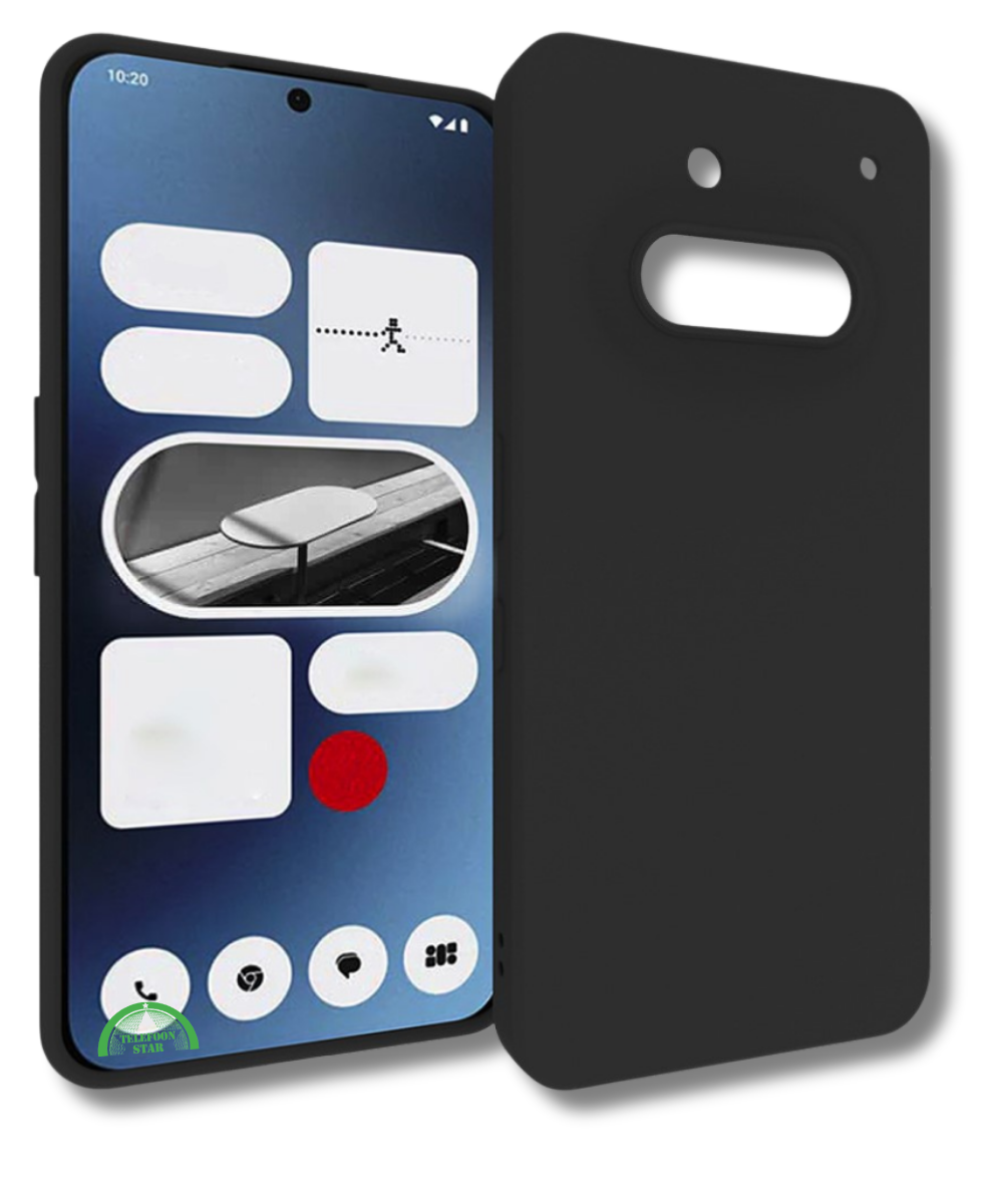 Nothing Phone 3a 5G Hoesje Matte Soft TPU Beschermhoes Zwart