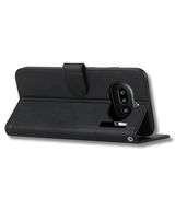 Nothing Phone 4a Zwart Wallet Hoesje met Standaardfunctie 360 graden volledige bescherming