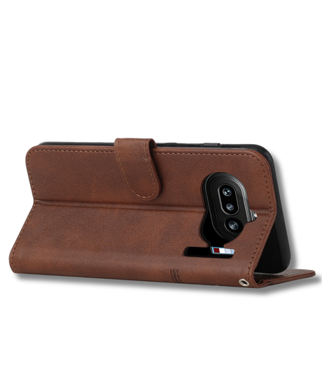 Nothing Phone 4a Bruin Wallet Hoesje met Standaardfunctie 360 graden volledige bescherming
