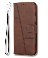 Nothing Phone 4a Pro Bruin Wallet Hoesje met Standaardfunctie 360 graden volledige bescherming