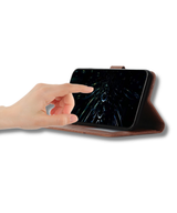 Nothing Phone 4a Pro Bruin Wallet Hoesje met Standaardfunctie 360 graden volledige bescherming