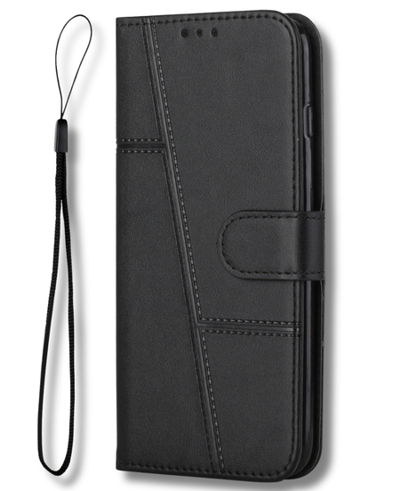 Nothing Phone 4a Zwart Wallet Hoesje met Standaardfunctie 360 graden volledige bescherming