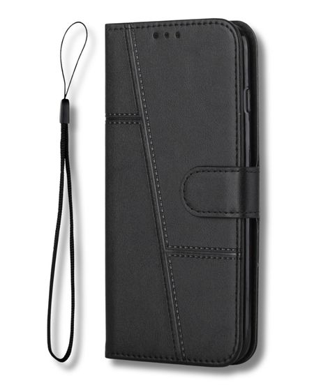 Nothing Phone 4a Pro Zwart Wallet Hoesje met Standaardfunctie 360 graden volledige bescherming