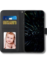 Nothing Phone 4a Pro Zwart Wallet Hoesje met Standaardfunctie 360 graden volledige bescherming