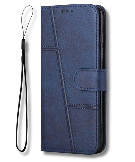 Nothing Phone 4a Pro Blauwe Bookcase Hoesje met Standaardfunctie 360 graden Dagelijks, zakelijk en privé