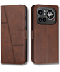 Nothing Phone 4a Pro Bruin Wallet Hoesje met Standaardfunctie 360 graden volledige bescherming