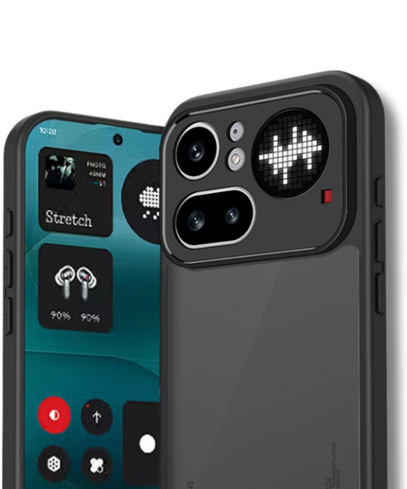 Nothing Phone 4a Pro MagSafe Hoesje Mat Zwart Transparant met Magnetische Ondersteuning