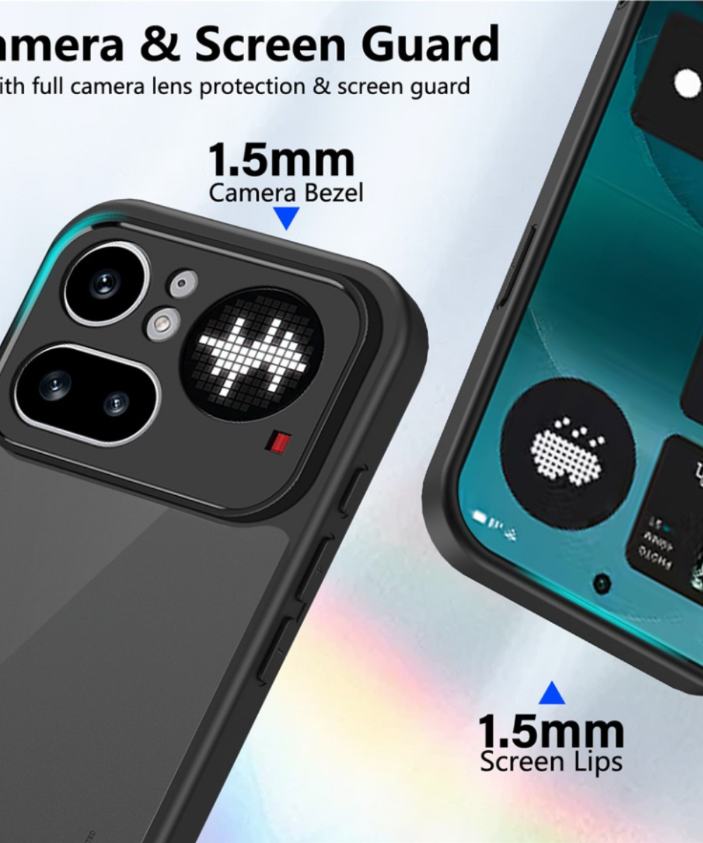 Nothing Phone 4a Pro MagSafe Hoesje Mat Zwart Transparant met Magnetische Ondersteuning