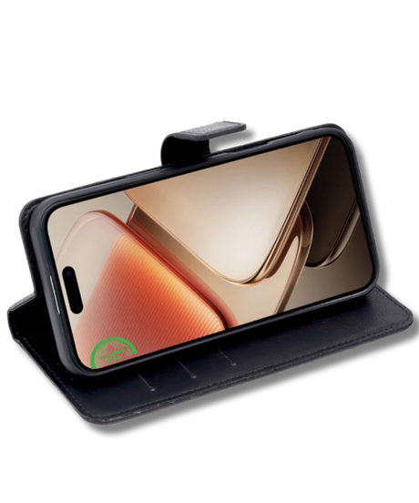 Hoesje voor OnePlus 15R Zwart Bookcase Kunstleer met Pasjeshouder