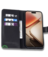 Hoesje voor OnePlus 15R Zwart Bookcase Kunstleer met Pasjeshouder
