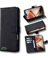 Hoesje voor OnePlus 15R Zwart Bookcase Kunstleer met Pasjeshouder