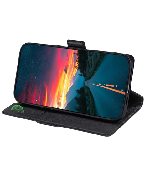 Google Pixel 10a Bookcase Hoesje Zwart Leren Look Met Pasjeshouder
