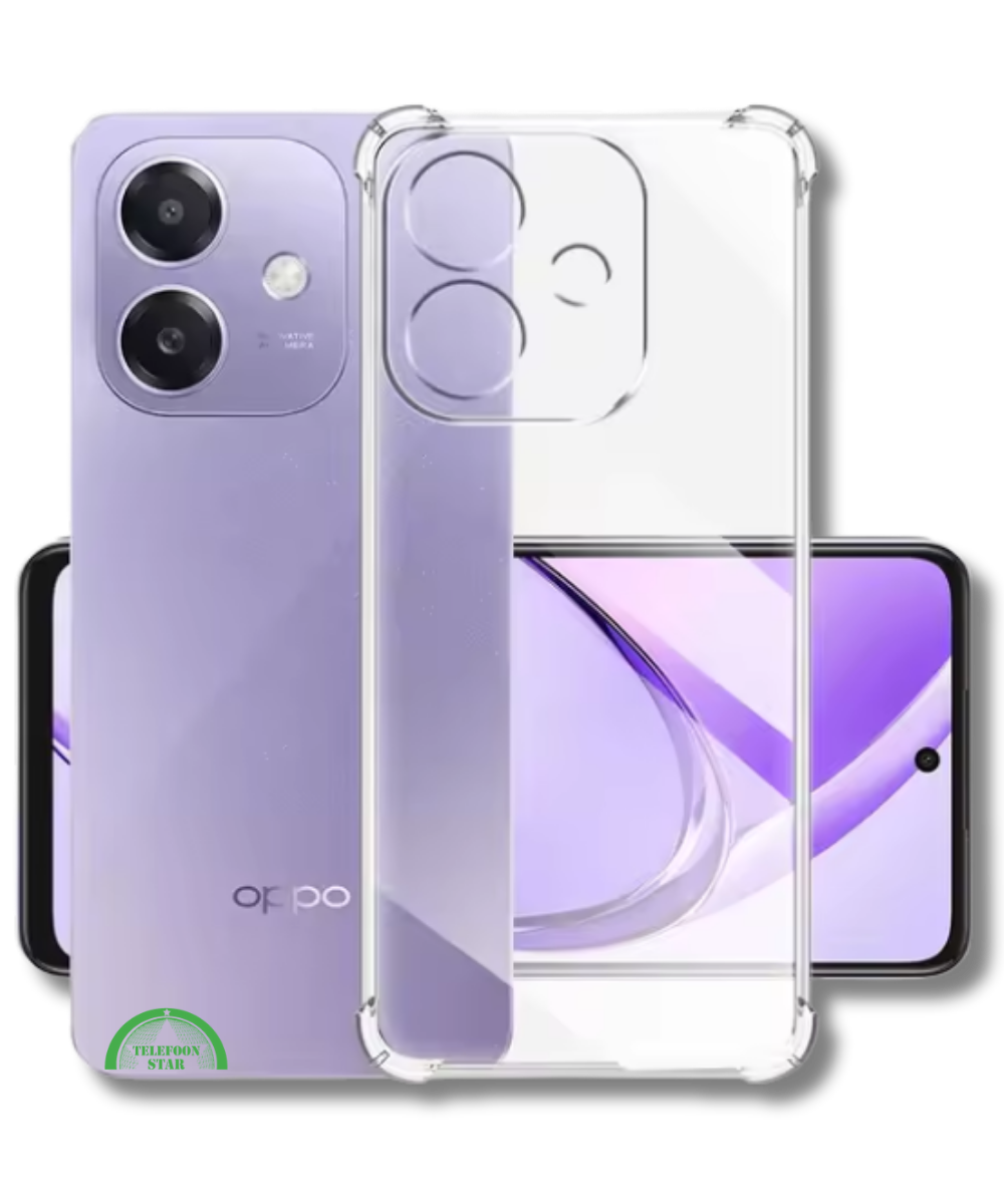 Hoesje voor Oppo A3x 5G Antishock Case Hoogwaardige bescherming Transparant