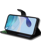 Hoesje voor Oppo A5 5G Zwart Bookcase Premium kunstleer volledig