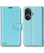 Hoesje voor Oppo A58 4G Lichtblauw Bookcase Premium kunstleer volledig