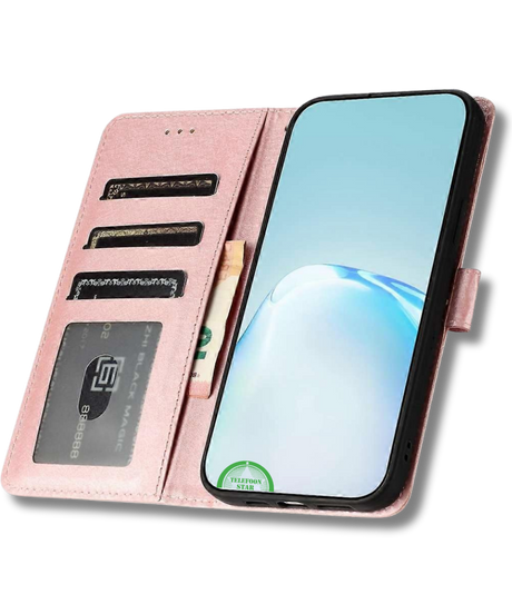 Bookcase Oppo A6 Pro Roze Stijlvolle Bescherming en strak