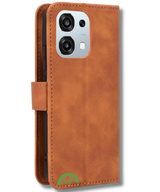 Bookcase Oppo A6 Pro Bruin Stijlvolle Bescherming en strak