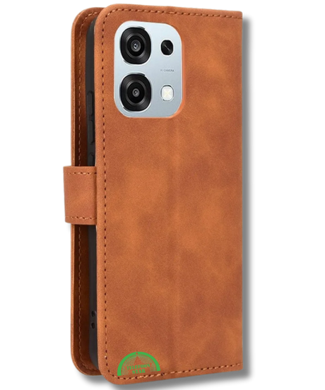 Bookcase Oppo A6 Pro Bruin Stijlvolle Bescherming en strak