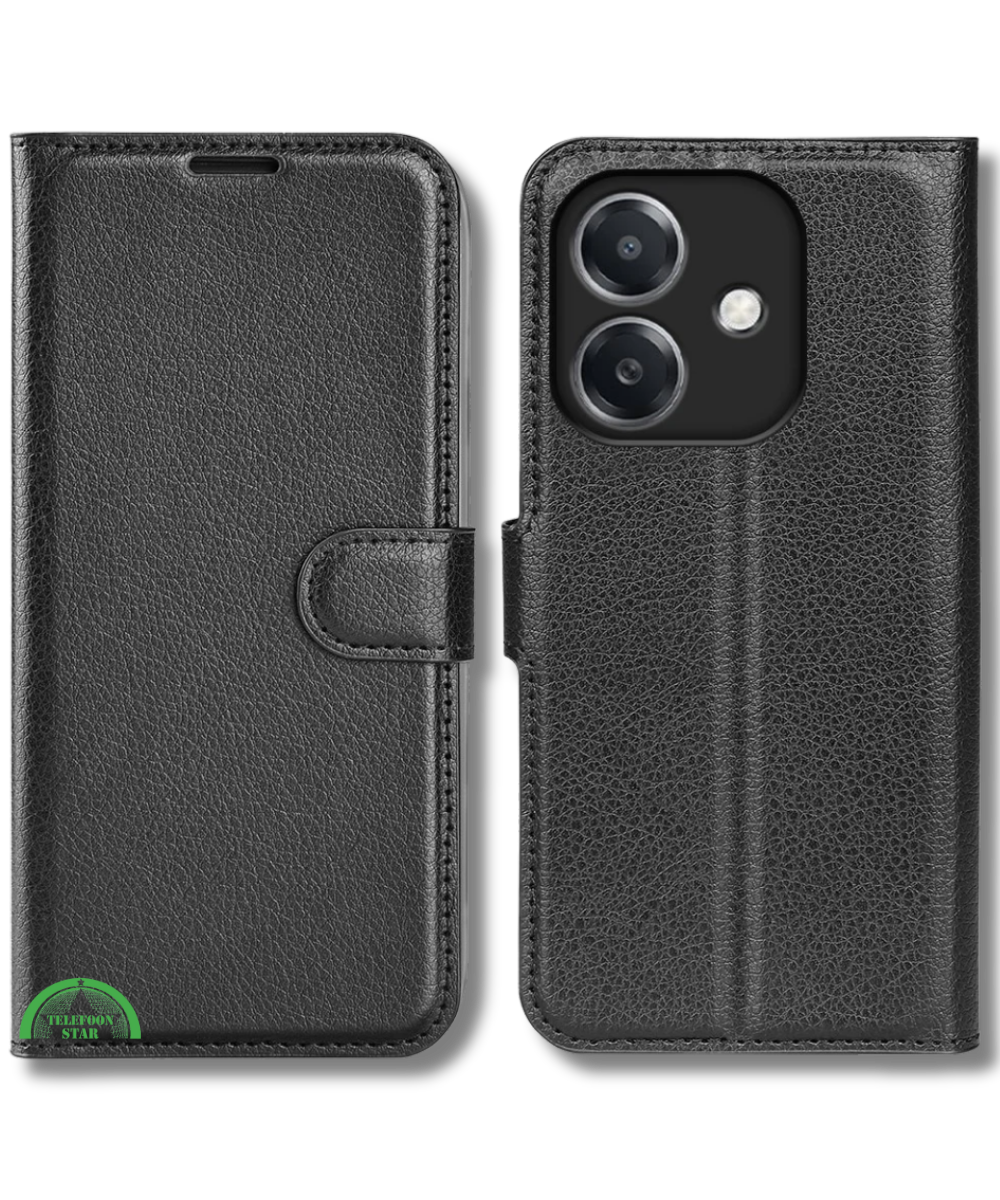 Bookcase Hoesje voor Oppo A60 Zwart Stijlvolle Bescherming
