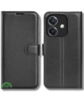 Bookcase Hoesje voor Oppo A60 Zwart Stijlvolle Bescherming