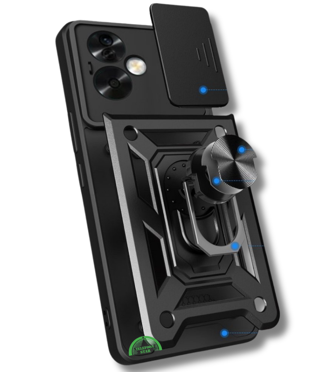 Hoesje voor Oppo A79 Zwart Shockproof stevige sluiting