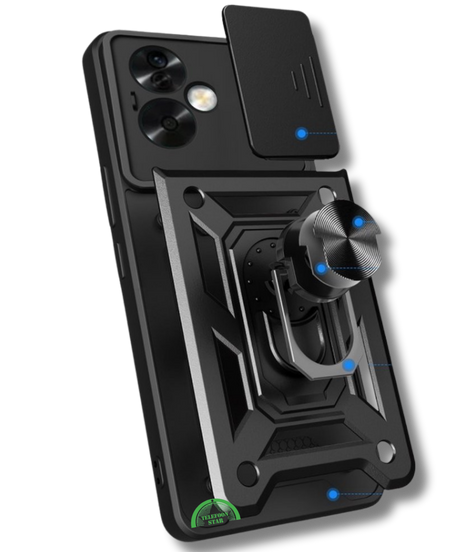 Hoesje voor Oppo A79 Zwart Shockproof stevige sluiting